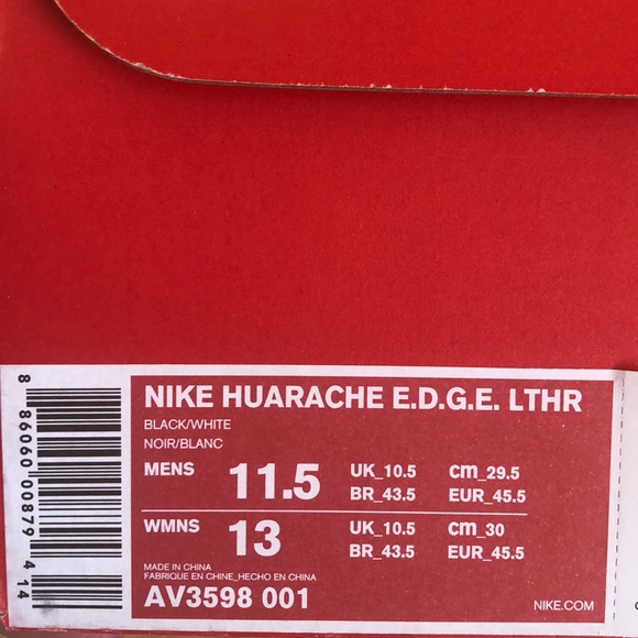 NIKE HUARACHE EDGE LTHR SNEAKERS - Picture 6 of 7